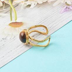 Natural & Synthetic Mixed Gemstones Cuff Ring&nbsp;RJEW-JR00366