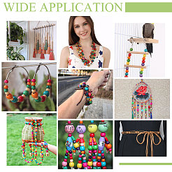 4 Colors Wood Large Hole Beads&nbsp;WOOD-FG0001-52