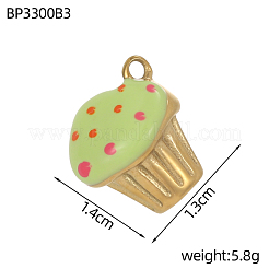304 Stainless Steel Enamel Pendants&nbsp;STAS-OY010-98G