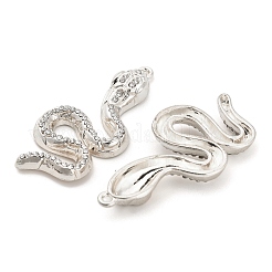 Rack Plating Alloy Pendants with Rhinestone&nbsp;PALLOY-Q005-03P-01A