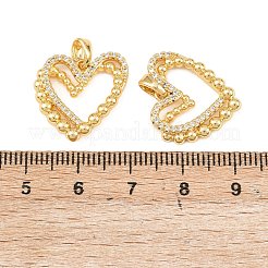 Brass Micro Pave Cubic Zirconia Pendants&nbsp;KK-I475-05G-05