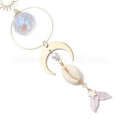 Fishtail Glass Hanging Ornaments&nbsp;HJEW-JM03173