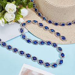 1 Yard Brass Glass Rhinestone Chains&nbsp;KK-NB0003-96B