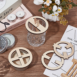 2 Sets Plywood Candle Wick Holders&nbsp;AJEW-BC0007-87B