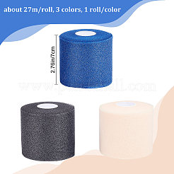 3 Rolls 3 Colors Sponge Underwrap Bandages&nbsp;AJEW-GF0006-45