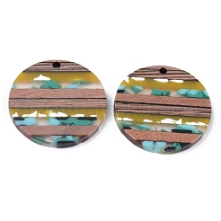 Resin & Walnut Wood Pendants&nbsp;RESI-R428-10
