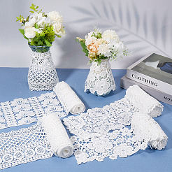 4 Yards 2 Styles Milk Fiber Lace Trim Ribbon&nbsp;OCOR-CY0001-08A