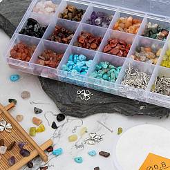 DIY Mixed Stone Chip Beads Jewelry Set Making Kit&nbsp;DIY-FS0002-35