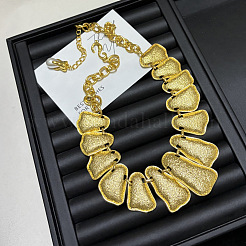 Vintage Alloy Textured Geometric Bib Necklaces for Women&nbsp;WGEA312-01