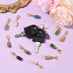 16Pcs 8 Colors Natural Gemstone Pendant Decorations&nbsp;HJEW-YW00209