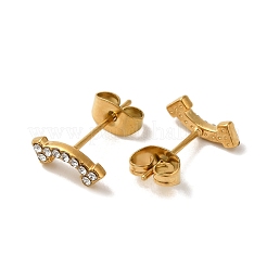 304 Stainless Steel Crystal Rhinestone Stud Earrings for Women&nbsp;EJEW-C094-01J-G