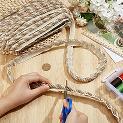 12.5M Polyester Twist Lip Cord Trim&nbsp;OCOR-WH0105-005C