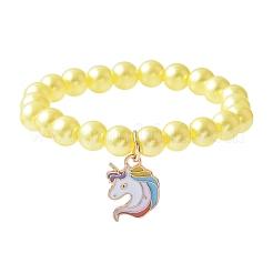 ABS Plastic Imitation Pearl Beads Stretch Bracelets&nbsp;BJEW-JB11585-01