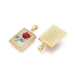 Brass Enamel Pendants&nbsp;KK-SZC0009-05G-01