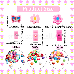 300Pcs 3 Styles Handmade Polymer Clay Beads&nbsp;CLAY-PA0001-34