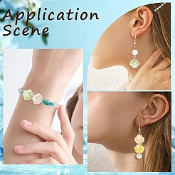 40Pcs 4 Colors Shell Shape Handmade Porcelain Beads&nbsp;PORC-YW0001-20