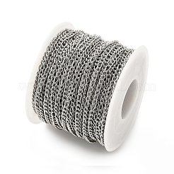 304 Stainless Steel Twisted Chains Curb Chains&nbsp;CHS-B009-01A-P