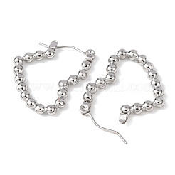 Non-Tarnish Heart 304 Stainless Steel Hoop Earrings for Women&nbsp;STAS-A057-19P