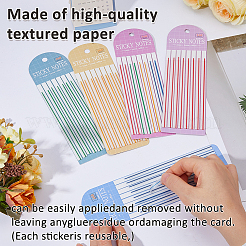 10Pcs 5 Colors Rectangle PET Sticker Index Tabs&nbsp;AJEW-FH0007-87