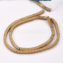 Electroplated Non-magnetic Synthetic Hematite Beads Strands&nbsp;G-P367-F08