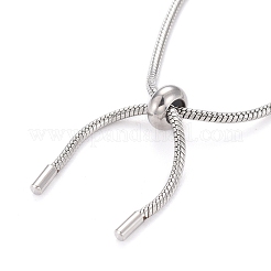 Tarnish Resistant Adjustable 304 Stainless Steel Slider Bracelet/Bolo Bracelets Making&nbsp;BJEW-F412-04P