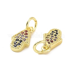 Brass Micro Pave Cubic Zirconia Charms&nbsp;KK-E068-VF089