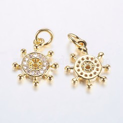 Long-Lasting Plated Brass Micro Pave Cubic Zirconia Charms&nbsp;ZIRC-F069-47G