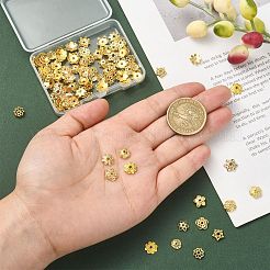 100Pcs 10 Styles Brass Bead Caps&nbsp;KK-CJ0002-08
