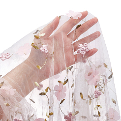 Polyester Embroidered Mesh Fabrics&nbsp;DIY-WH0622-616A