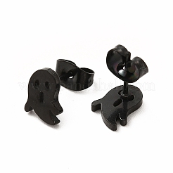Halloween Ghosts 304 Stainless Steel Stud Earrings for Women&nbsp;EJEW-B019-04EB