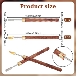 2Pcs 2 Styles Stainless Steel Leather Edge Oil Pen&nbsp;TOOL-NB0002-29A