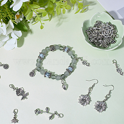 40Pcs 10 Style Alloy Pendant Decorations&nbsp;HJEW-SC00189