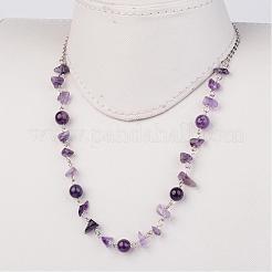Gemstone Beaded Necklaces&nbsp;NJEW-JN01702