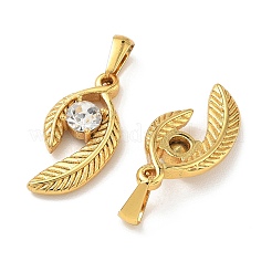 304 Stainless Steel Crystal Rhinestone Pendants&nbsp;LS-STAS-C179-03B-G