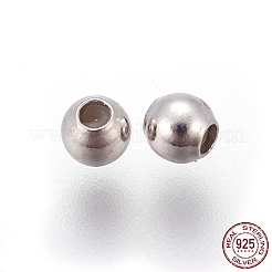 Anti-Tarnish Rhodium Plated 925 Sterling Silver Beads&nbsp;STER-E062-07P