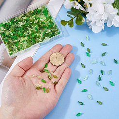 500Pcs 5 Colors Transparent Acrylic Charms&nbsp;TACR-DC0001-13