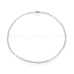 Non-Tarnish 304 Stainless Steel Paperclip Chain Necklace&nbsp;NJEW-M183-04P