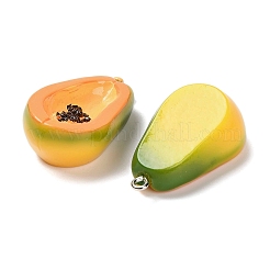 3D Fruit Theme Opaque Resin Pendants&nbsp;RESI-G113-01B