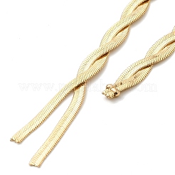 Brass Herringbone Chains Lariat Necklaces&nbsp;NJEW-P289-06G
