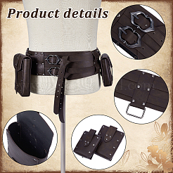 Imitation Leather Belts with 2Pcs PU Leather Wallets&nbsp;AJEW-NB0006-73