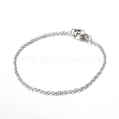 Tarnish Resistant Stainless Steel Cable Chain Bracelets&nbsp;X-BJEW-JB01930