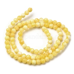 Natural Yellow Jade Beadd Strands&nbsp;G-A274-A01-4mm