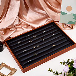 Rectangle Wood Finger Rings Display Trays&nbsp;RDIS-WH0011-40