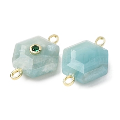 Faceted Natural Amazonite Carved Links&nbsp;G-T146-01G-04