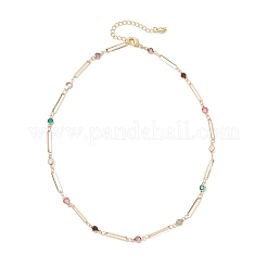 Brass Oval Link Chain Necklaces for Women&nbsp;NJEW-JN05742