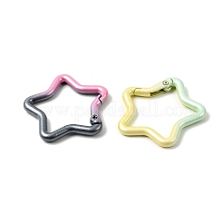 Spray Paint Alloy Spring Gate Rings&nbsp;X-FIND-C086-02A