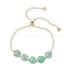 Heart Gemstone Slider Bracelets&nbsp;BJEW-JB13296