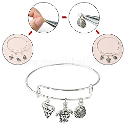 20Pcs 2 Colors Iron Bangle Making&nbsp;BJEW-YW0001-13