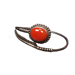 Natural Agate Beaded Cuff Bangles&nbsp;BJEW-C146-02