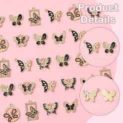 28Pcs 7 Styles Alloy Enamel Pendants&nbsp;FIND-FS0003-21